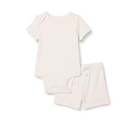 Amazon Essentials Completo Body e Pantaloncini Unisex Bimbi, Avorio, 0-3 Mesi