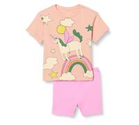 Amazon Essentials Completo t-shirt e pantaloncini da bicicletta, da ragazza, rosa/unicorno, XL