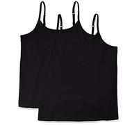 Amazon Essentials Confezione Canotta E Canottiera, Disponibile in Taglie Forti Donna, Pacco da 2, Nero, 3XL Plus