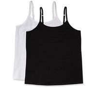 Amazon Essentials Confezione Canotta E Canottiera, Disponibile in Taglie Forti Donna, Pacco da 2, Nero/Bianco, XXL Plus