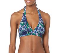 Amazon Essentials Costume da Bagno Bikini con Allacciatura al Collo e Supporto Leggero (Disponibile per Taglie Forti) Donna, Turchino Motivo Cashmere, 48