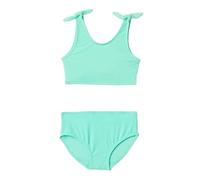Amazon Essentials Costume Da Bagno Bikini Due Pezzi Con Dettaglio A Fiocco Bambine e ragazze, Verde Menta Brillante, 10 anni