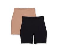 Amazon Essentials Culotte Sottogonna in Microfibra Donna, Pacco da 2, Bronzo Lavato/Nero, 48