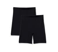 Amazon Essentials Culotte Sottogonna in Microfibra Donna, Pacco da 2, Nero, 48