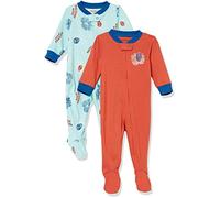 Amazon Essentials Disney | Marvel Set di Pigiama da Notte Attillati in Cotone Bambini e Ragazzi, Pacco da 2, Marvel - Uomo Ragno, 3 anni