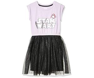 Amazon Essentials Disney | Marvel | Star Wars Abiti tutù in Maglia a Maniche Corte - Colori Fuori Produzione Bambine e Ragazze, Nero Porpora Logo Star Wars, 8 Anni