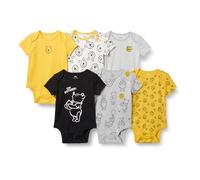 Amazon Essentials Disney | Marvel | Star Wars Body a Maniche Corte, Pacco da 6, Winnie The Poo Oh Bother, 0 Mesi