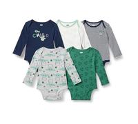 Amazon Essentials Disney | Marvel | Star Wars Body a Maniche Lunghe, Pacco da 5, Star Wars-Bambino, 0 Mesi