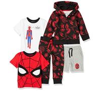Amazon Essentials Disney | Marvel | Star Wars Completi Bambini e ragazzi, Pacco da 5, Marvel - Spiderman, 4 anni
