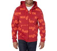 Amazon Essentials Disney | Marvel | Star Wars Felpe con Cappuccio in Pile con Cerniera Intera (Disponibile nelle Taglie Big & Tall) Uomo, Marvel Multi Peace, XL