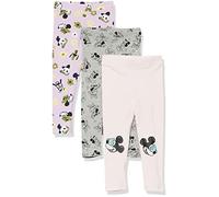 Amazon Essentials Disney | Marvel | Star Wars | Frozen | Princess Leggings Bambine e Ragazze, Pacco da 3, Minnie E Amici, 4 anni