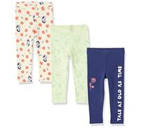 Amazon Essentials Disney | Marvel | Star Wars | Frozen | Princess Leggings Bambine e Ragazze, Pacco da 3, Principesse Disney, 8 Anni