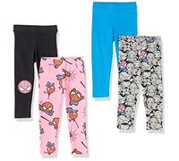 Amazon Essentials Disney | Marvel | Star Wars | Frozen | Princess Leggings Bambine e ragazze, Pacco da 4, Marvel - Spiderman, 4 anni