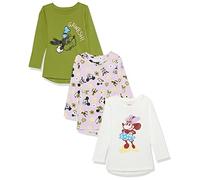 Amazon Essentials Disney | Marvel | Star Wars | Frozen | Princess Maglia a Tunica a Maniche Lunghe Bambine e Ragazze, Pacco da 3, Minni And Friends, 5 Anni