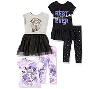 Amazon Essentials Disney | Marvel | Star Wars | Frozen | Princess Set di Capi da combinare e Abbinare Bambine e Ragazze, Pacco da 5, Mostro, 4 Anni