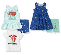 Amazon Essentials Disney | Marvel | Star Wars | Frozen | Princess Set di Capi da combinare e Abbinare Bambine e Ragazze, Pacco da 5, Sirena, 8 Anni