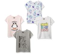 Amazon Essentials Disney | Marvel | Star Wars | Frozen | Princess T-Shirt a Maniche Corte Bambine e ragazze, Pacco da 4, Rosa/Grigio/Star Wars - Alleanza Ribelle, 10 anni