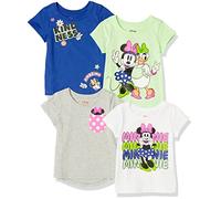 Amazon Essentials Disney | Marvel | Star Wars | Frozen | Princess T-Shirt a Maniche Corte Bambine e Ragazze, Pacco da 4, Minnie Kindness, 4 Anni