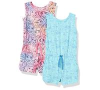 Amazon Essentials Disney | Marvel | Star Wars | Frozen | Princess Tuta Corta Smanicata in Maglia Bambine e Ragazze, Pacco da 2, Principessa/Amicizia, 6-7 Anni