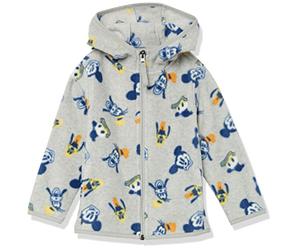 Amazon Essentials Disney | Marvel | Star Wars Giacca con Cappuccio e Cerniera Integrale in Pile Bambini e Ragazzi, Topolino And Friends, 10 Anni