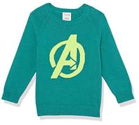 Amazon Essentials Disney | Marvel | Star Wars Maglioni girocollo Bambini e ragazzi, Avengers Logo - Boys, 8 anni