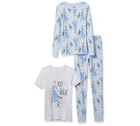 Amazon Essentials Disney | Marvel | Star Wars Pigiama, 3 Pezzi (Precedentemente Spotted Zebra) Bambine e Ragazze, Frozen/Magia, 9 Anni