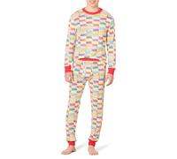 Amazon Essentials Disney | Marvel | Star Wars Pigiama in cotone aderente Uomo, Marvel Holiday Bricks - Mens Snug-fit, XS