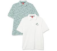 Amazon Essentials Disney | Marvel | Star Wars Polo in piqué di Cotone vestibilità Regolare Uomo, Pacco da 2, Topolino Pace, L