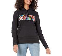 Amazon Essentials Disney | Marvel | Star Wars | Princess Felpe con Cappuccio in Pile (Disponibili in Taglie Forti) Donna, Logo Personaggi Marvel, 5XL Plus
