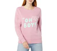 Amazon Essentials Disney | Marvel | Star Wars | Princess Felpe Girocollo Foderate in Pile Donna, Mickey Oh Boy, XL