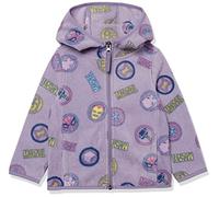 Amazon Essentials Disney | Marvel | Star Wars | Princess Giacche con Cappuccio e Cerniera Intera in Pile Bambine e Ragazze, Marvel Logo, 4 Anni