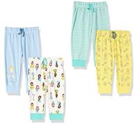Amazon Essentials Disney | Marvel | Star Wars | Princess Pantaloni Bimbo, Pacco da 4, Desiderio di Principessa, 12 Mesi