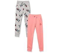 Amazon Essentials Disney | Marvel | Star Wars | Princess Pantaloni Sportivi Jogger in Pile Bambine e Ragazze, Pacco da 2, Icone Minnie, 10 Anni
