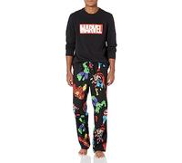 Amazon Essentials Disney | Marvel | Star Wars Set da Notte Pigiama in Flanella Uomo, Marvel Avengers - Mens Flannel, XS