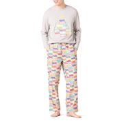 Amazon Essentials Disney | Marvel | Star Wars Set da Notte Pigiama in Flanella Uomo, Marvel Holiday Bricks - Mens, S