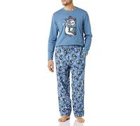 Amazon Essentials Disney | Marvel | Star Wars Set da Notte Pigiama in Flanella Uomo, Nightmare Santa Jack - Mens, XXL