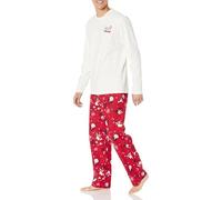 Amazon Essentials Disney | Marvel | Star Wars Set da Notte Pigiama in Flanella Uomo, Nightmare Valentine - Mens, XS