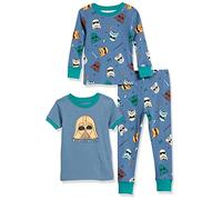 Amazon Essentials Disney | Marvel | Star Wars Set di Pigiama da Notte Attillati in Cotone Bambini e Ragazzi, Pacco da 3, 3 Pezzi Star Wars Navy Rule The Galaxy Set, 5 Anni
