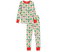 Amazon Essentials Disney | Marvel | Star Wars Set di Pigiama da Notte Attillati in Cotone Bambini e Ragazzi, Mickey Holiday - Baby And Kids, 4 anni