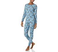 Amazon Essentials Disney | Marvel | Star Wars Set di Pigiama da Notte Attillati in Cotone Donna, Nightmare Santa Jack - Womens Snug-fit, L