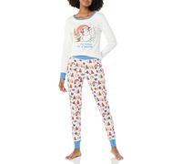 Amazon Essentials Disney | Marvel | Star Wars Set di Pigiama da Notte Attillati in Cotone Donna, Star Wars Mando Winter - Womens Snug-fit, XL