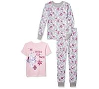 Amazon Essentials Disney | Marvel | Star Wars Set Pigiama Bambine e ragazze, Rosa/Grigio, Frozen 2/Fiocchi Di Neve, 11-12 anni