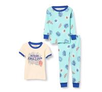 Amazon Essentials Disney | Marvel | Star Wars - Set pigiama in cotone aderente per bambini, 3 pezzi, Marvel Amazing Spider-man, 2T
