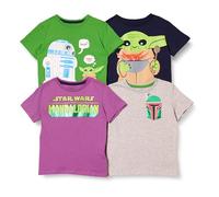 Amazon Essentials Disney | Marvel | Star Wars T-Shirt a Maniche Corte Bambini e ragazzi, Pacco da 4, Star Wars - Bambino, 5 anni