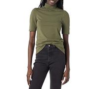 Amazon Essentials Dolcevita Drappeggiato in Cotone Modal con Maniche A Sbuffo Donna