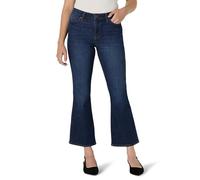 Amazon Essentials Donna Jeans Cropped alla Moda, a Vita Media con Fondo Svasato, Mediamente Elasticizzati