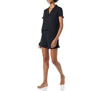 Amazon Essentials Donna Pigiama Corto con Collo A Risvolto Dentellato in Cotone Modal, Comodo Abbigliamento da Casa (Disponibile per Taglie Forti)