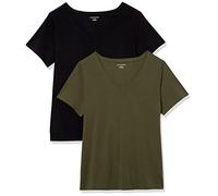 Amazon Essentials Donna T-Shirt a Maniche Corte con Scollo a V, Taglie Forti