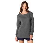 Amazon Essentials Felpa a Tunica in Pile con Scollo Aperto Donna, Carbone Puntinato, L
