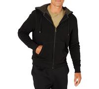 Amazon Essentials Felpa con Cappuccio e Cerniera Integrale in Pile Foderata in Sherpa Uomo, Nero, 5XL Plus